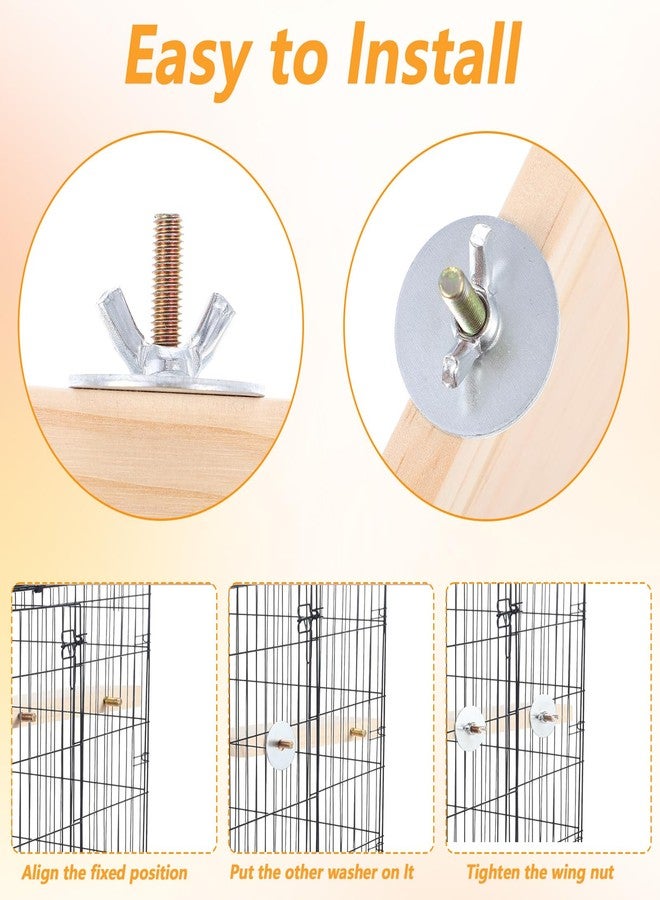 Zelphvt Wooden Parrot Perch Corner Bird Perch Platform Flat Stand 7.48 × 3.93 Inches Wood Perch Birds Platform Parrot Stand for Bird Cages Corner Shelf for Parakeet Cockatiel Lovebird Rat Hamster - Image 4